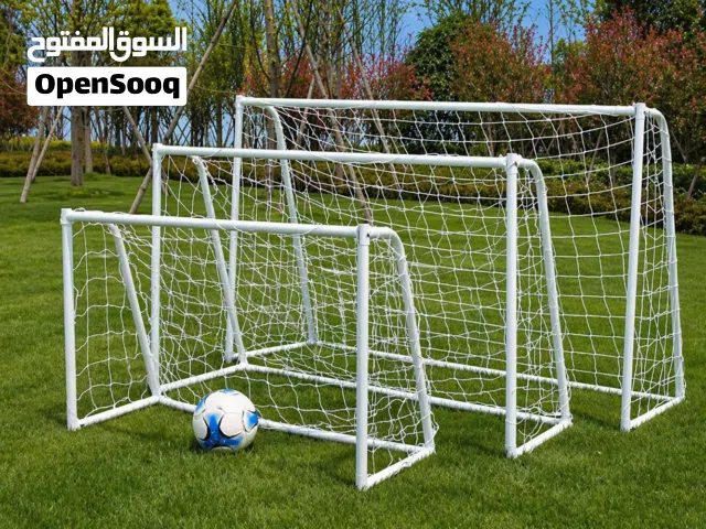مرامي كرة قدم محمولة للأطفال والتدريب المنزلي، بأكثر من مقاس (صغير، متوسط، كبير)، مع شبك،