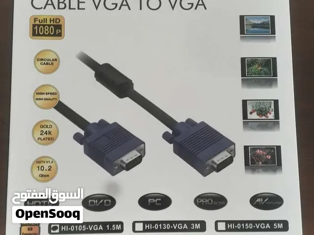 سلك vga + سلك hdmi + تحويلة من vga to hdmi (السعر للكل)