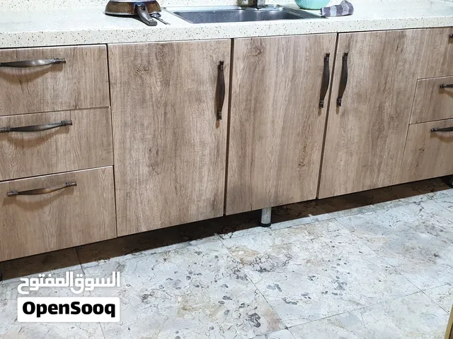 كاونتر مطبخ 3 قطع 10 ابواب و 6مجرات HDF والداخل المنيوم