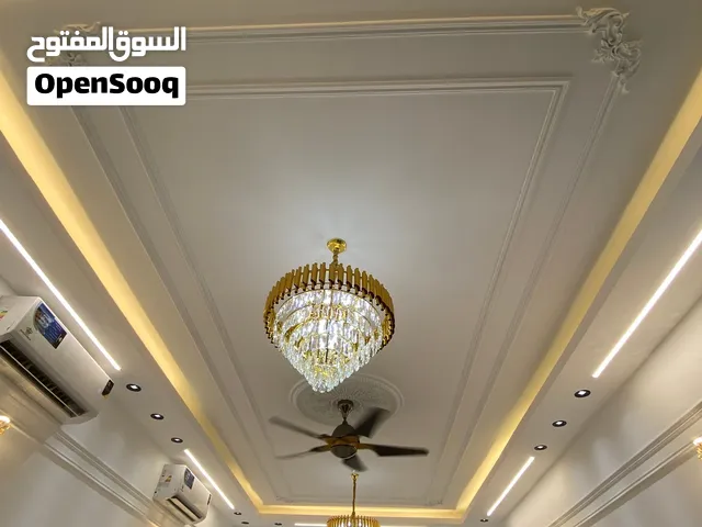 ديكورات مودرن وكلاسك بأنسب الاسعار .جبس بورد تغليف جدار سقوف ثانوية سحب معجون معرض بلازما بديل خشب
