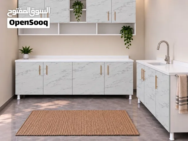 كاونتر MDF خشب القياس مترين ارضي وملحق مع سنگ متر و20 مرمر