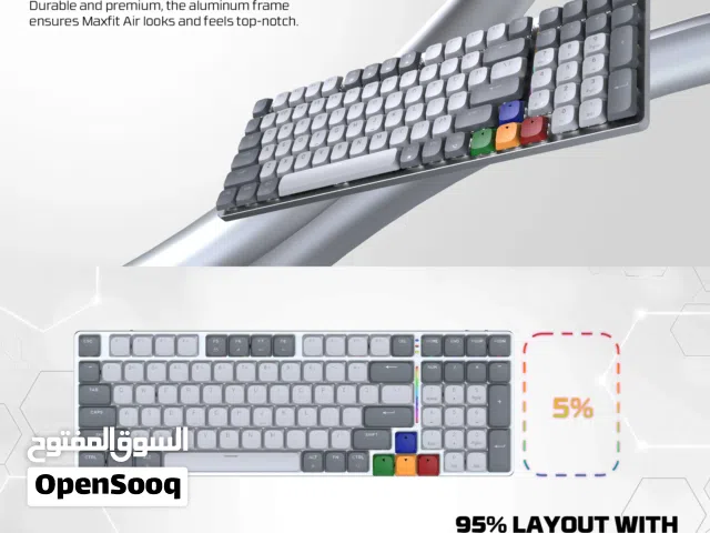 لوحة مفاتيح ميكانيكية لاسلكية منخفضة المستوى Fantech MK916 95% (SUPER MAXFIT AIR99) (مفتاح بني)