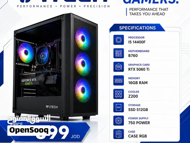 تجميعة كمبيوتر PC COMPUTER I5-14400F 16GB RAM DDR5 RTX5060TI يلفضل الاسعار