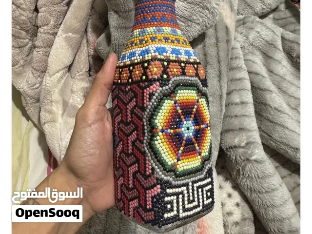 Handmade diamond art glass bottle