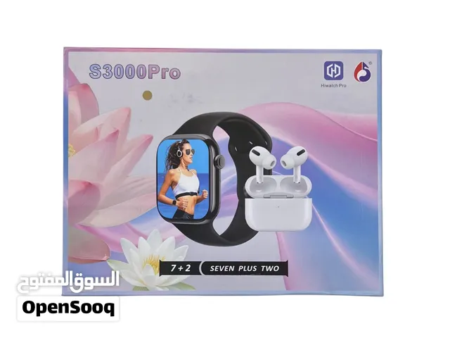 ساعة ذكية s3000 pro Hiwatchاصدار 7+2 مع سماعات لاسلكية