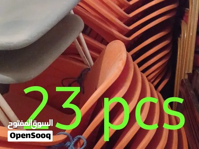 Orange plastic chair