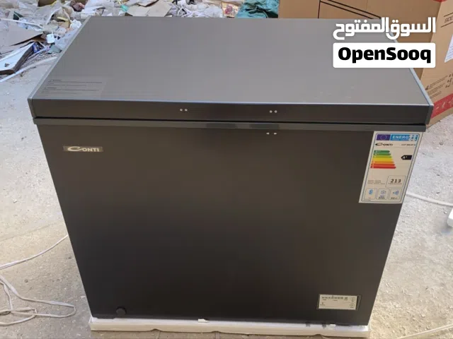 عرض نااار على فريزر بطح كونتي 200 لتر سلفر مع باب زجاج سحاب