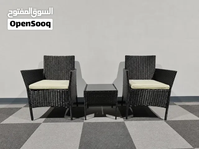 مجموعة جلوس خارجية أنيقة — تصميم عصري يجمع بين الراحة والرقي مثالي للحدائق والشرفات او فناء المنزل