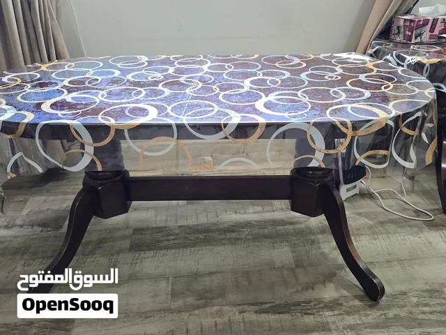 living room oval wooden table طاولة قهوة خشبية بيضاوية