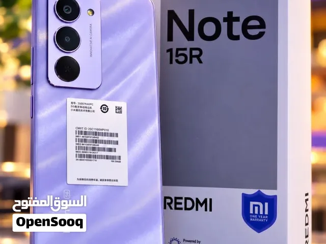 Redmi Note 15R 5G شاشة ضخمة 144Hz..  ومعالج Snapdragon 6s Gen 3 قوي   بطارية 7000mAh وشحن سريع 33W