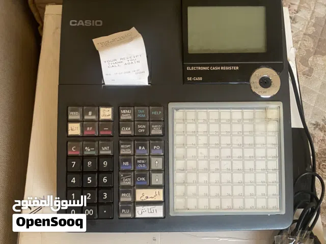 جهازين كاشير كاسيو واحد شبه جديد والثاني محتاج صيانة بسيطة وميزان الكتروني