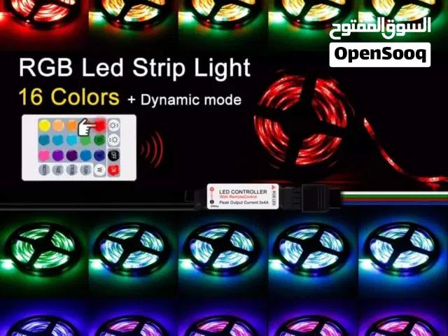 حبل ليد اضائه كل الالوان RGB LIGHT ديكور مع ريموت تحكم يضي كل الالوان حركات للزينه حفلات