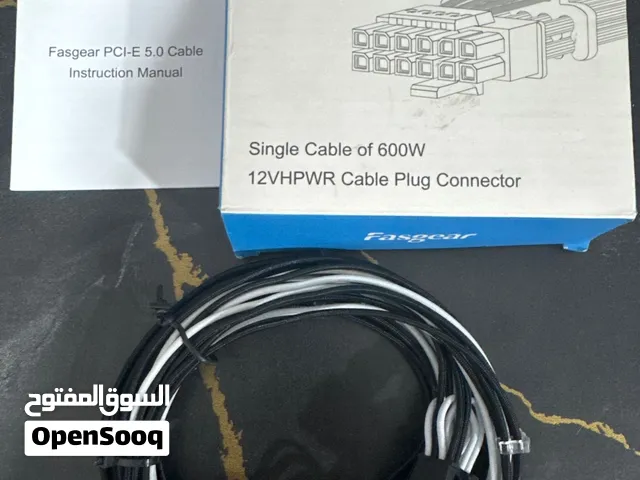 كابل باور احترافي لكرت الشاشة Fasgear PCI-E 5.0 GPU Cable (12VHPWR 600W)