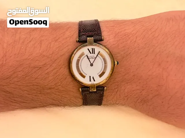 Cartier Must de Cartier Vermeil ساعة  سويسرية Vintag ذهب