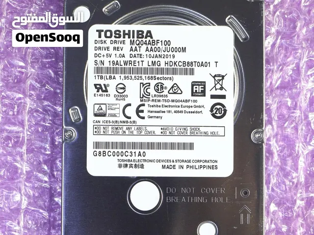 هارد خارجي Toshiba أصلي 1TB توشيبا 1000GB مع علبة HAING USB 3.0 وكابل – يصلح خارجي وداخلي للابتوب