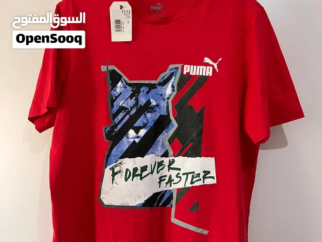 تيشيرت PUMA أصلي أحمر - جديد مع التاغ - مقاس M