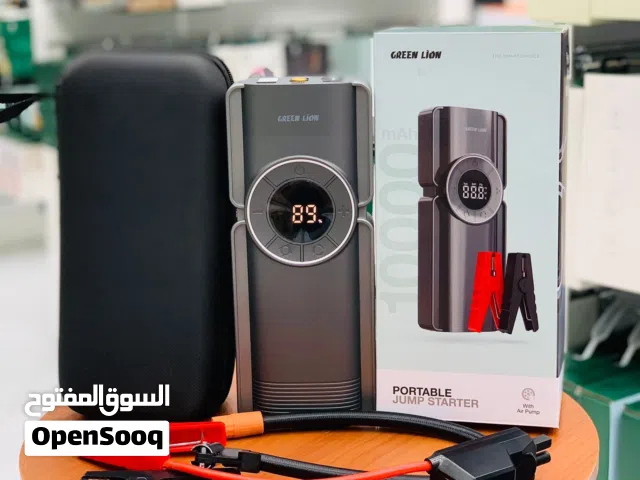 “الحل الشامل للطوارئ: شاحن بطارية ومضخة هواء محمولة من Green Lion بسعة 10,000mAh”