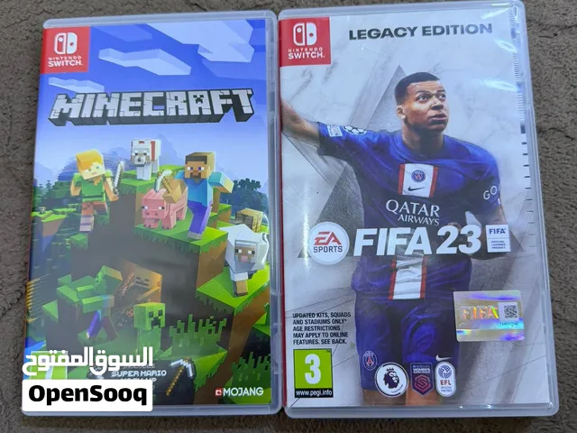 للبيع كارتردجات نينتندو سويتش فيفا 23 وماين كرافت
