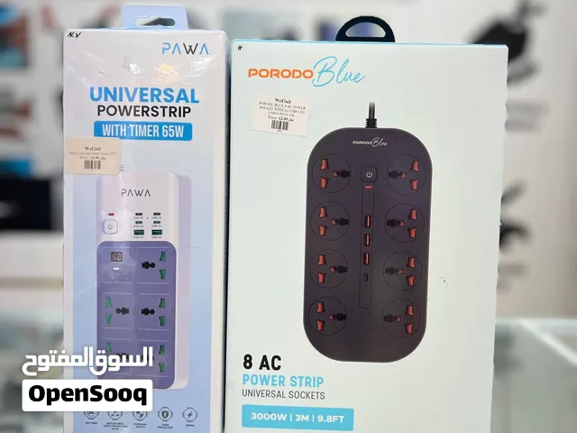 Universal power strip porodo 3000w 3M 9.8FT and Pawa with timer 65 w