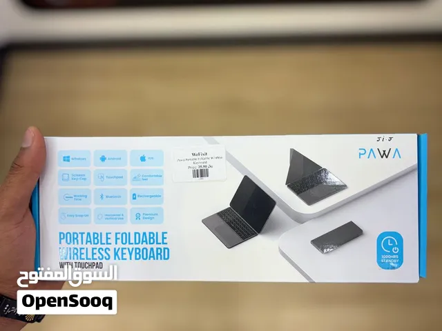 PAWA PORTABLE FOLDABLE WIRELESS KEYBOARD, WITH TOUCHPAD.