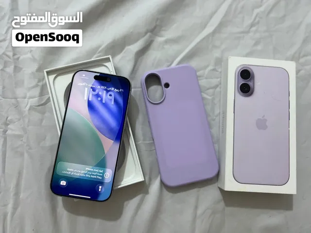 للبيع آيفون 17 العادي باللون اللافندر , الذاكره 512 ، البطارية 100%