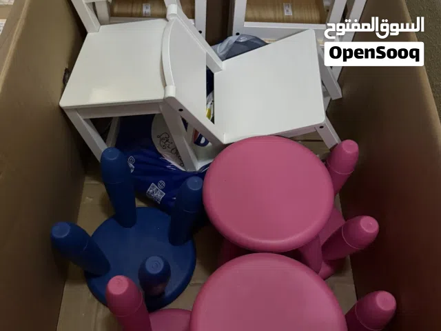 كراسي أطفال بلاستيك و خشب بحالة ممتازة , kids chairs wood and plastic in good condition