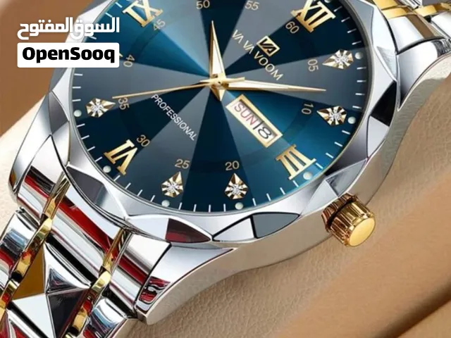 ساعه مقاومه للماء ومقاومه للصداء وضوء ليلي السعر100دينار ويوجد توصيل لجميع المدن الليبيه