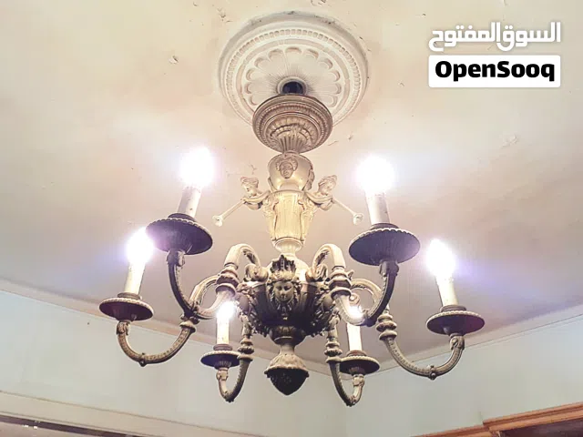 نجفة 6 لمبة ستيل نحاس 100 % تقيل صب وليس مواسير .. طراز فرنساوى