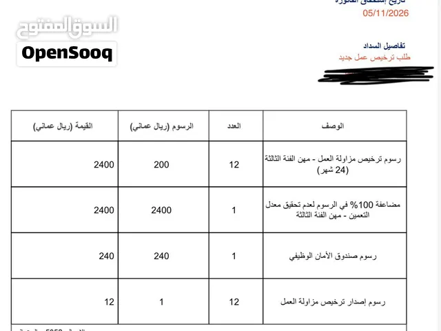 للبيع سجل تجاري شحن وتفريغ