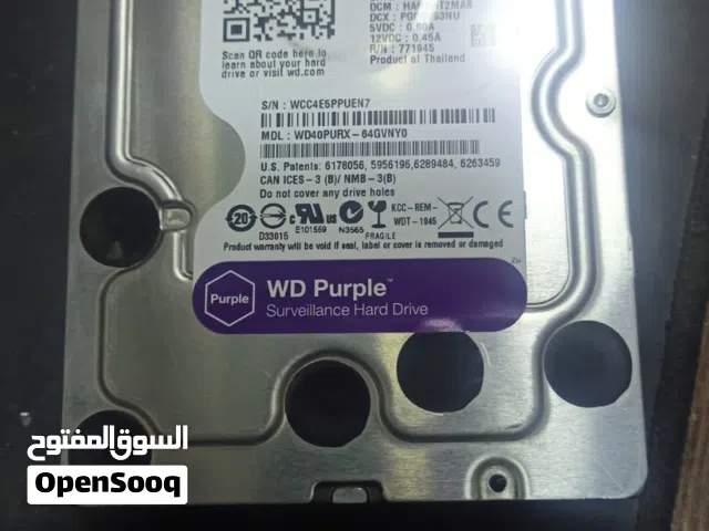 هاردسك كمبيوتر داخلي   مستعمل HDD 4T PURPLE WD