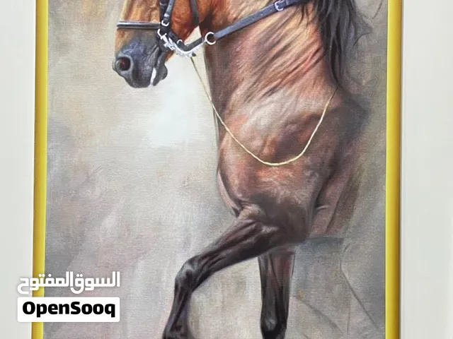 Large Horse Wall Art with Wooden Frame  155 × 80 cm Brand New