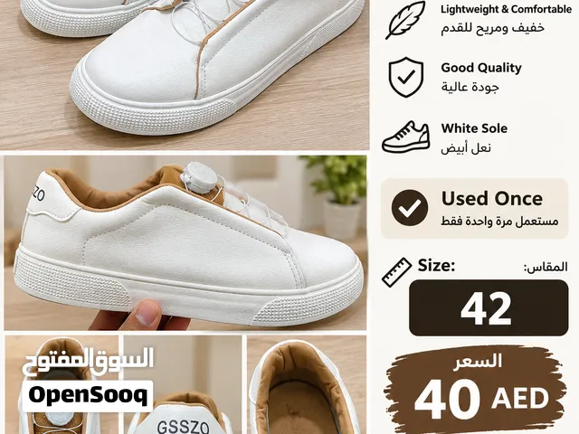 Men's Shoes – Size 42 – Used Once – AED 40