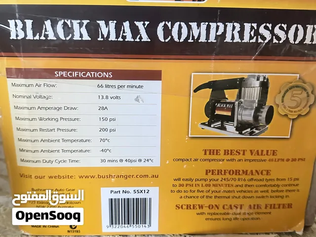 Brand new Bushranger Black Max AirCompressor (Model 55X12), which is a portable tire air  pump