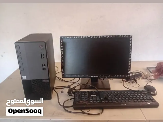 جهاز كمبيوتر مكتبي لينوفو انتل I 3 كور الجيل العاشر مع شاشه هيكفيشن 19بوصه وكيبورد وماوس ويندز 11pro