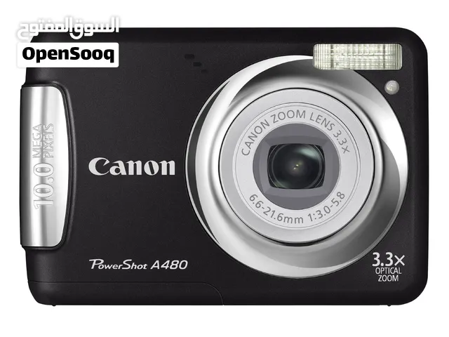Canon PowerShot A480 Digital Camera 10MP 3.3x Zoom Compact Black Point & Shoot كانون كاميرا ديجتال