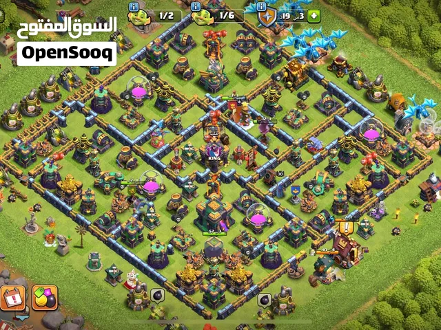 حساب كلاش اوف كلانس تاون 14 ماكس  إلا الجدار لفل  147