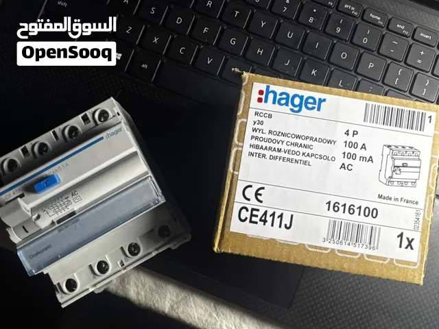 HAGER RCCB 4P 100A - 100mA AC ( CE411J )
