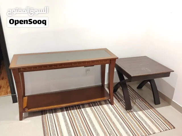 Wooden console table and side table