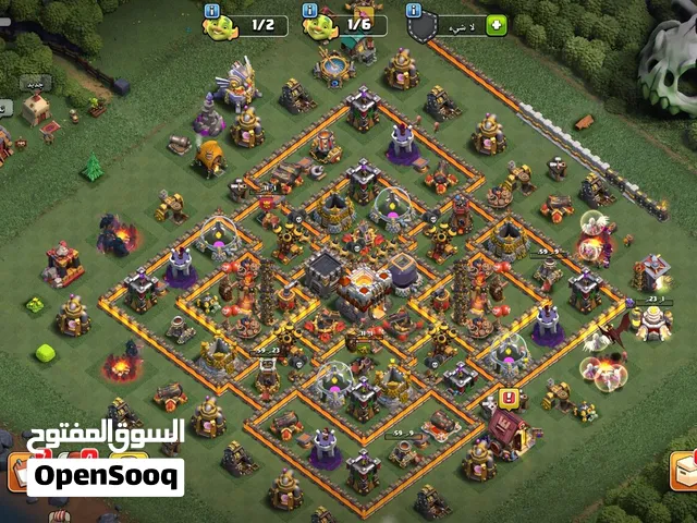 Clash of clans, level 11 town hall  with 2,000 jewelry    حساب كلاش مع 2,000  جوهرة