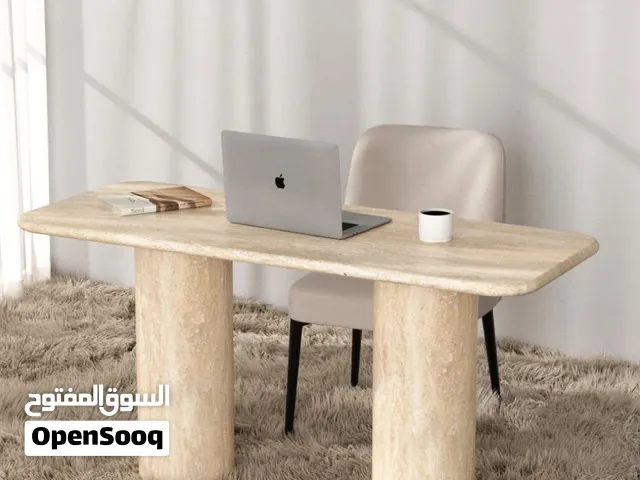 Modern Travertine / Beige Marble Study Desk & Dining Table (Made to Order)