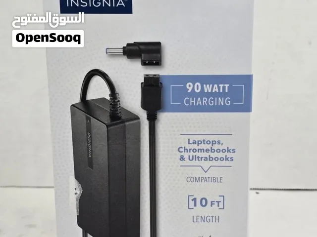 شاحن لابتوب شامل 90W مع رؤوس متعددة تتوافق مع أغلب أنواع اللابتوبات (Insignia)