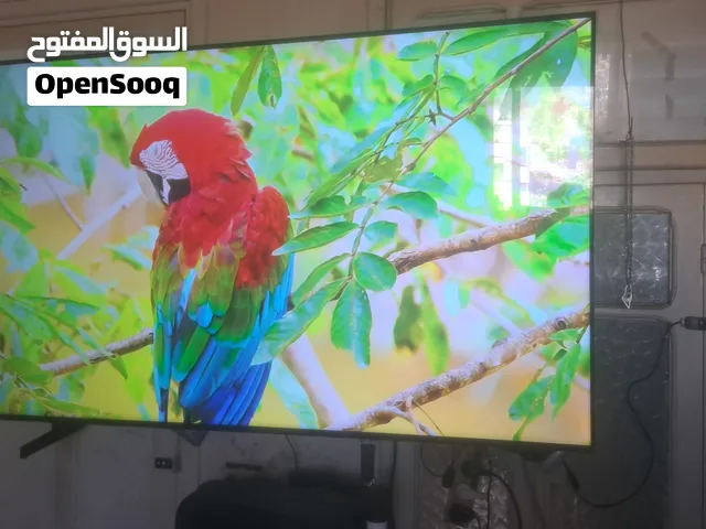 تلفزيون 98 بوصه سامسونج شبه جديد بالكرتونه نهايه 2025 جميع المواصفات و التطبيقات موجوده بالجهاز من ت