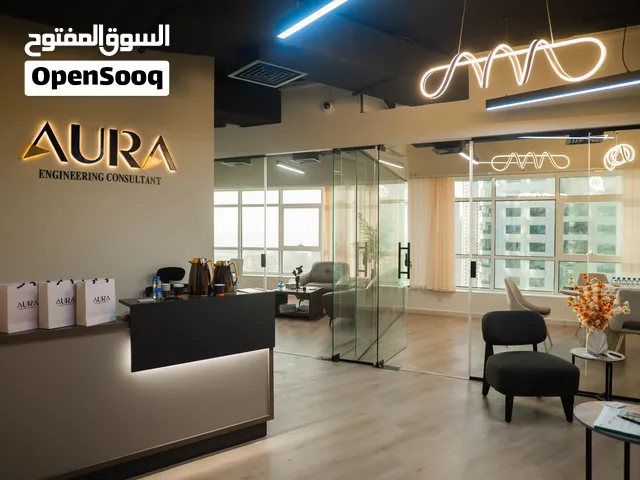 مكتب مجهز ومؤثث بالكامل للتنازل  برج الهند – الشارقة