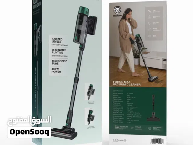 مكنسة جرين ليون الذكية بسعة 2200mAh وقدرة كهربائية 400 واط ضمان لمدة سنة