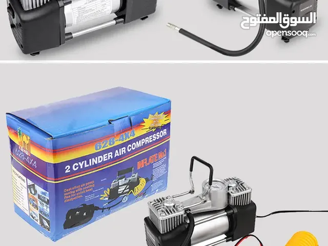 المنفاخ منفاخ اطارات عجال السيارات الجمل الاصلي راسين 2 بستون الاصلي بشتغل على البطاريه او الولاعه