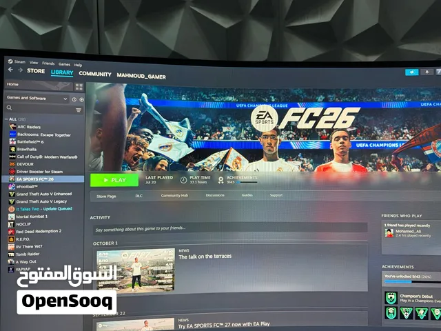 حساب ستيم رائع للبيع