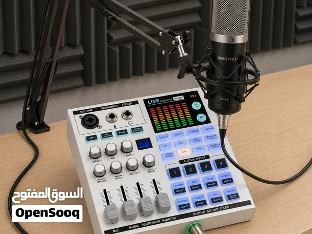مكسر صوت عالي جودة مع مايكروفون إحترافي للبث مباشر وتسجيل إحترافي SN800
