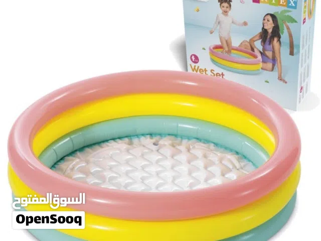 إعلان بيع بركة سباحة منزلية (مسابح Bestway / بركة هوائية وبركة بإطار معدني) حوّل حديقة