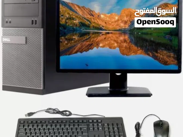 كمبيوتر ديل i5 المكتبية مع شاشة وكامل ملحقاتها وضمان