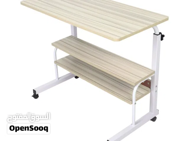 طاولة لابتوب طاولة متحركة مع رفوف قابلة لتعديل للارتفاع قياس 80*40 Laptop Tray Table Desk